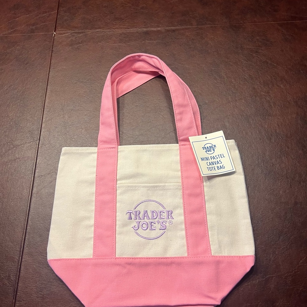 Trader Joe's Pink Limited Edition Spring 2026 Canvas Tote Bag
